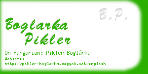 boglarka pikler business card